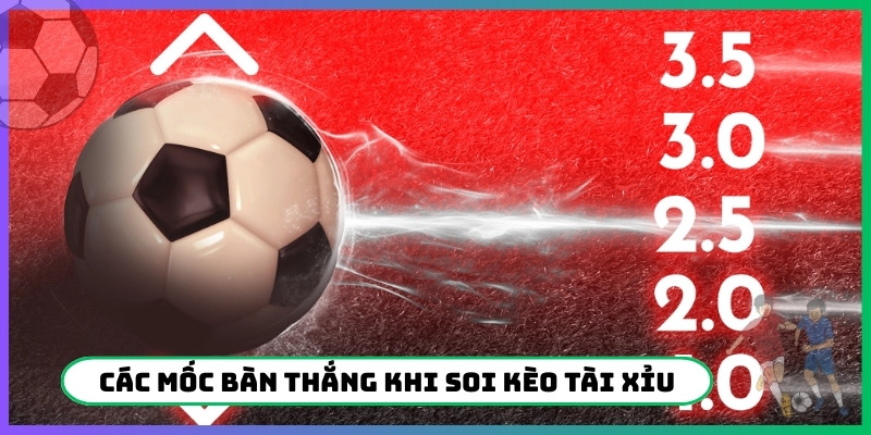 Các mốc bàn thắng khi soi kèo Tài xỉu