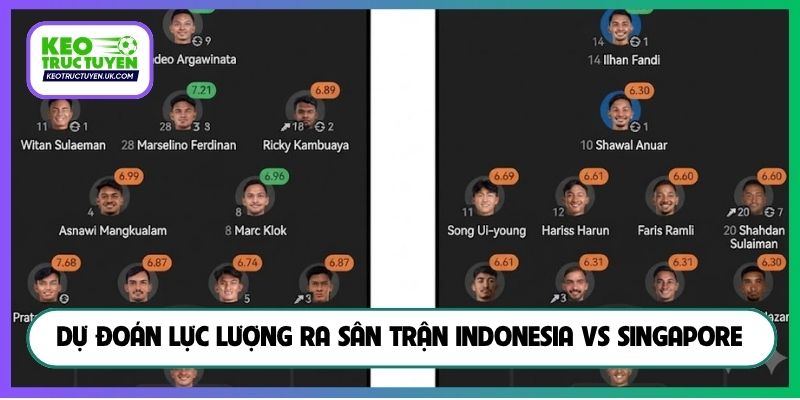 Dự đoán lực lượng ra sân trận Indonesia vs Singapore
